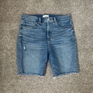 Loft High Waisted Jean Bike Shorts